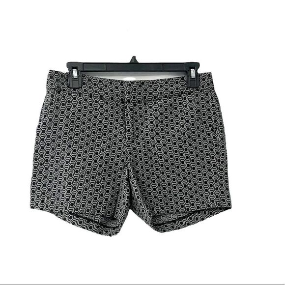 Metaphor Geometric Mid Rise Black and Grey Shorts Size 4 - Picture 1 of 5